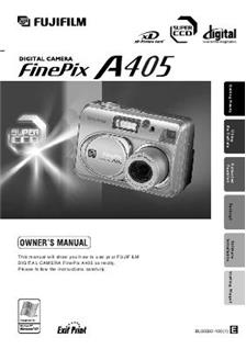 Fujifilm FinePix A405 manual. Camera Instructions.